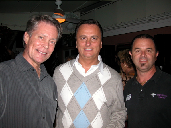 Jared Schopper of Illustrated Properties Real Estate Inc., left, with Wayne Rohrbaugh of Supreme Lending in Delray Beach and Stuart Pisarra of Furniture Doctor in Boynton Beach. 