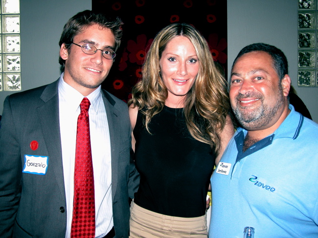 Gonzalo Olmedo of Rohrer Cosmetic & Restorative Dentistry, left, with Kenya Greenwood of CompuPay in West Palm Beach and Jerry Horowitz of Zavee in Delray Beach. 