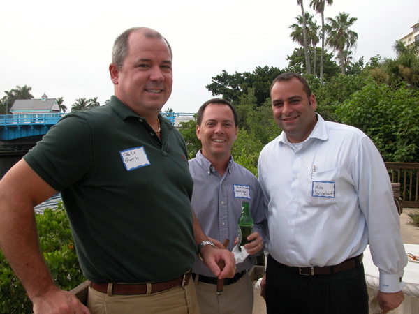 Charles J. Gwynn of Edward Jones in Boynton Beach, left, with Rick Zorovich of ICS Inc. in Hollywood and Michael Swinehart of Ameriprise Financial Services in Boca Raton. 