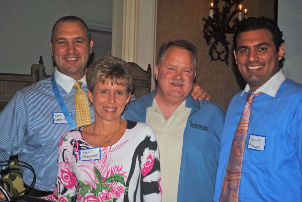 Dan Castrillon of the Scirocco Group, left, with Kelli Freeman of Hamilton House, Dave Adams of Adams Insurance Services and Daniel Alberttis of PNC Bank. 