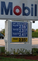 mobil station with 2.16 for regular