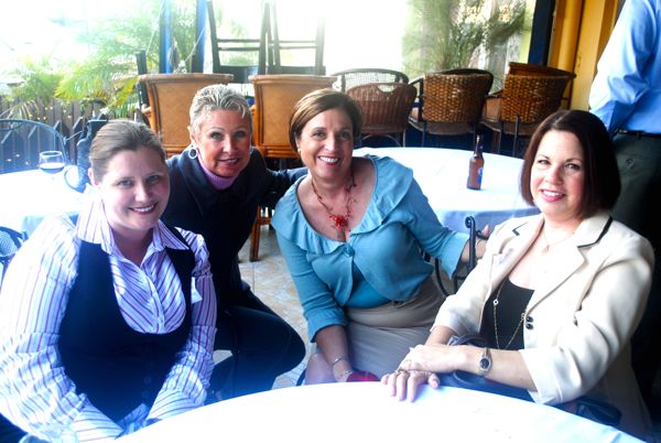 Nicole Grimes of Grimes Party Tents, left, with Nancy Earley of Plumosa School of the Arts, Delray Chamber Executive Vice President Beth Johnston and Natalie Stolbach of Barry's Jewelray Spa.