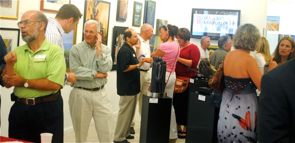 The gallery at The Artist Guild of the Boca Raton Museum during Thursday's card exchange. 