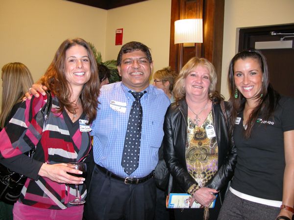 Susan Guilbert of Thomson Reuters, left, with Vinod Doddamani, a Delray Beach patent attorney; Margot Herget of PM Vendor Resources; and Christina Dombrowsky of Zavee.
