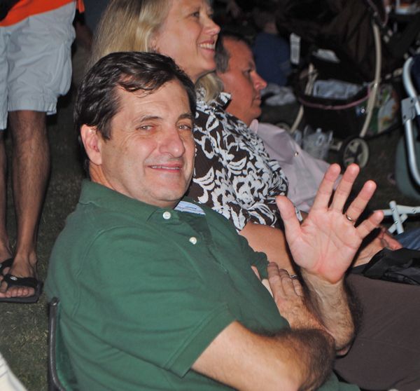 Delray Beach Chamber of Commerce President Mike Malone, with wife Cindy, enjoying the concert Friday. 