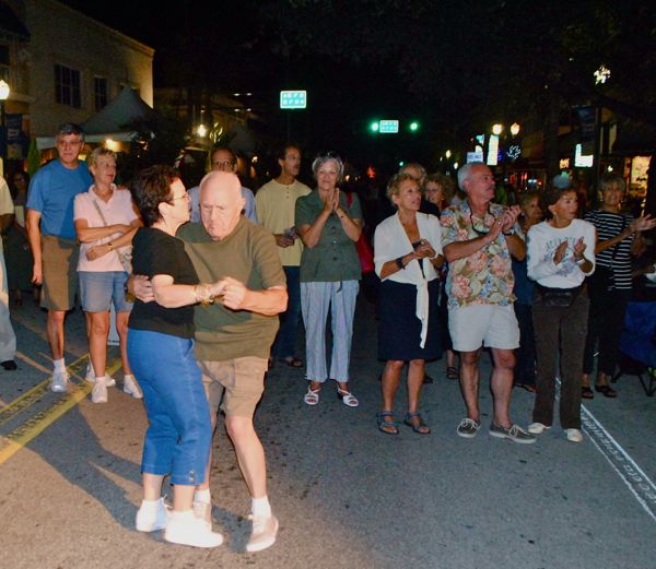 They were dancing in the streets. Or at least this couple was .... 