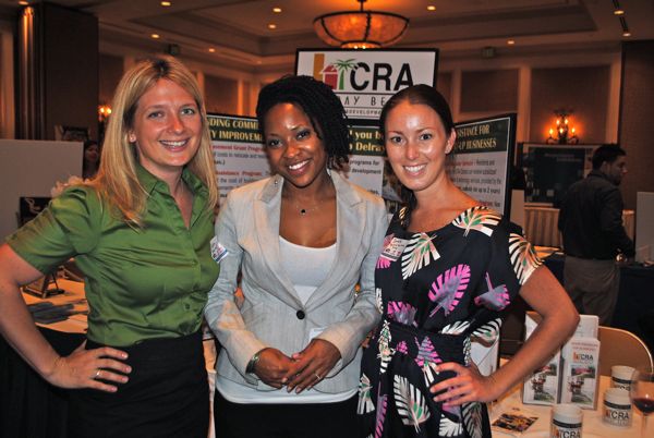 Terra Spero of RealTime Marketing Group, Elizabeth Butler of the Delray Beach Community Reinvestment Agency and Danielle Damon, also of RealTime Marketing. 