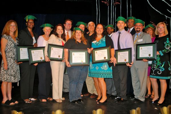 Leadership Delray's class of 2011-12 during a graduation ceremony Monday at The Arts Garage. 