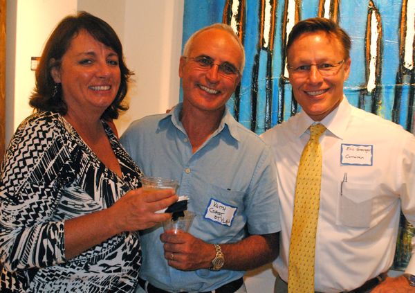Caroline Doughty of Coast Styles with Keith Doughty of Carpenter Consultancy and Eric K. Granger of the Corcoran Group Real Estate. 