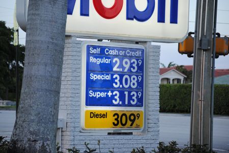 mobil gas station sign